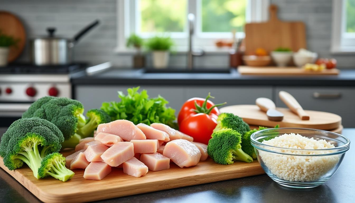 découvrez comment le menu riz, poulet et brocolis peut améliorer vos performances sportives. idéal pour la musculation, ce repas apporte énergie, récupération et croissance musculaire.