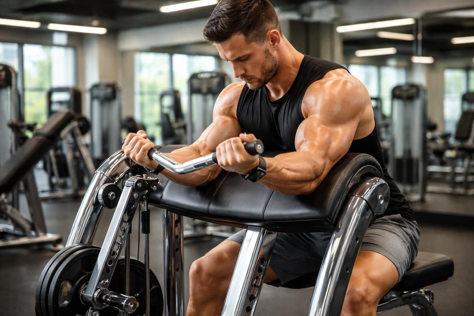 Bicep curl machine : un incontournable pour des bras musclés