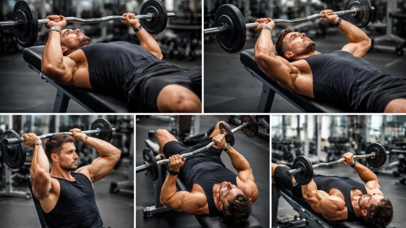 Les différentes variations du bar au front triceps pour varier vos séances