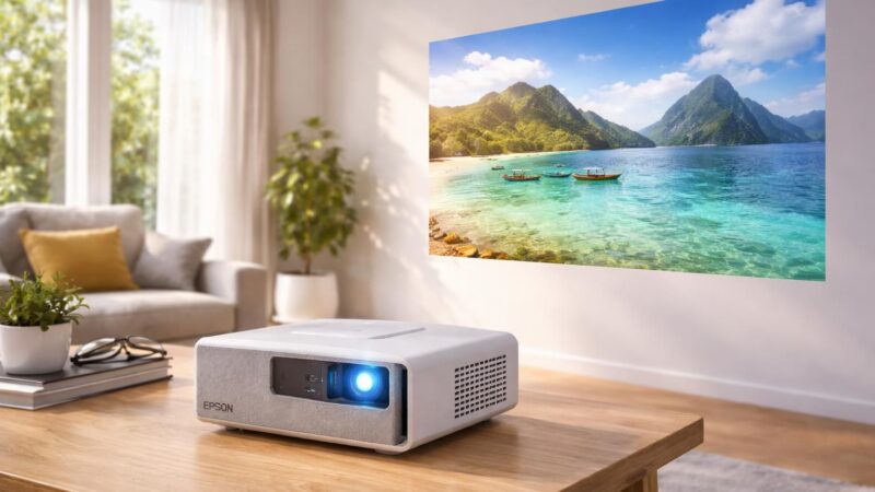 Mini vidéoprojecteur Epson : luminosité idéale en pièce claire, conseils
