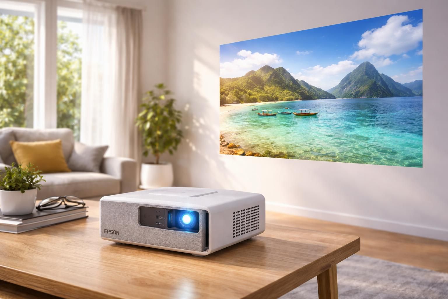Mini vidéoprojecteur Epson : luminosité idéale en pièce claire, conseils