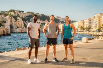 Coachs sportifs professionnels sur le front de mer de Marseille dans les Bouches-du-Rhône